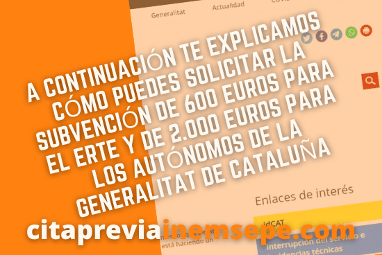 A continuación te explicamos cómo puedes solicitar la subvención de 600 euros para el ERTE y de 2.000 euros para los autónomos de la Generalitat de Cataluña