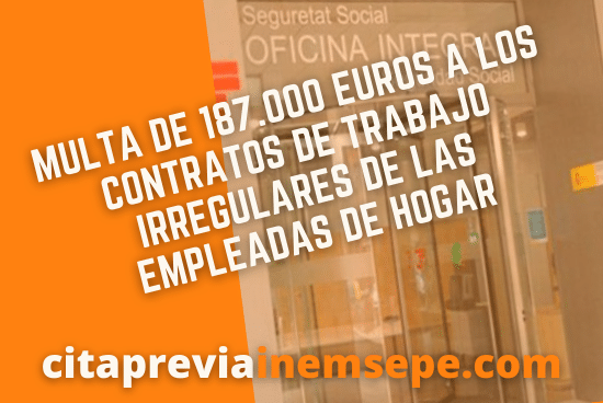 Multa de 187.000 euros a los contratos de trabajo irregulares de las empleadas de hogar